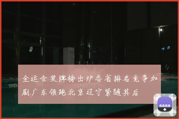 全运会奖牌榜出炉各省排名竞争加剧广东领跑北京辽宁紧随其后